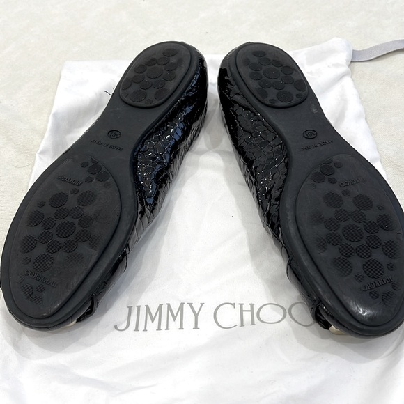 Jimmy Choo Size 36.5 black patent ballet shoes - Picture 5 of 6